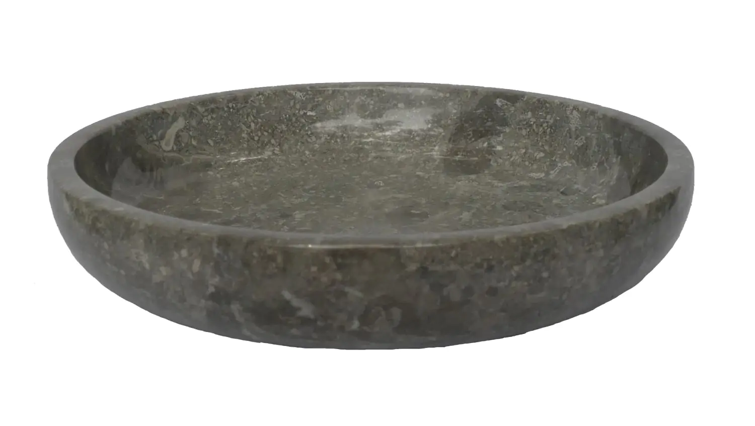 Product image 1 of the product “Round Bowl, Ø 21 cm | Grey Marble, Polished Finish ”